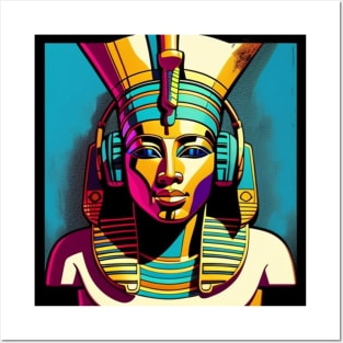 Ancient Egyptian Headphones Music Graphic Posters and Art